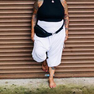 Buddha Pants Unisex Zipper Travel Bamboo Cotton Belt Bag Fanny Pack Black